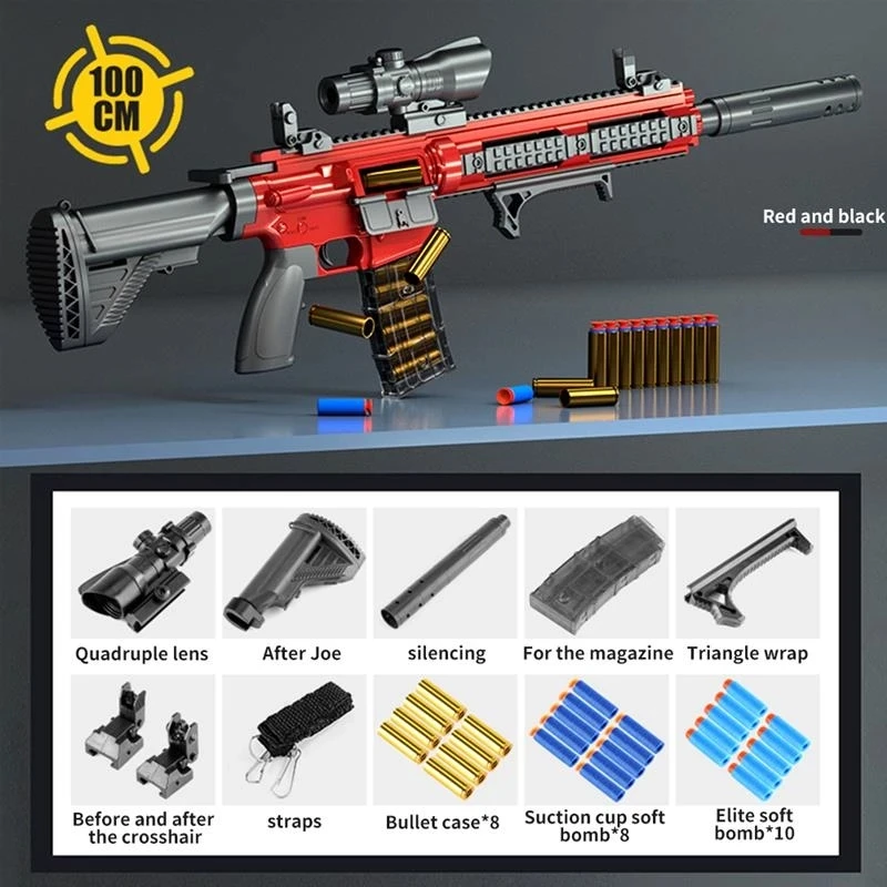 M416 Shell Ejection Soft Bullet Gun EVA Sniper Rifle Manual Loading Chicken Weapon Boy Toy CS Fighting Combat | Игрушки и хобби