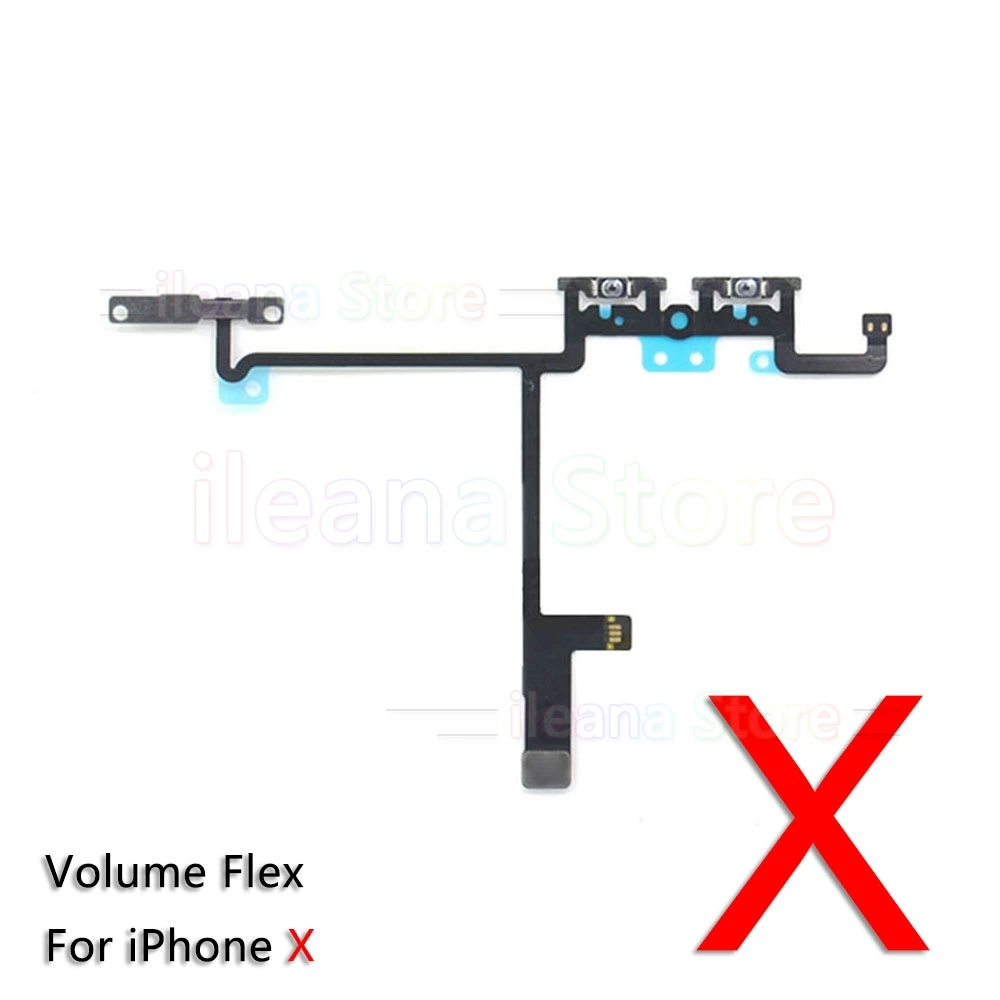 Кнопка включения звука и гибкий кабель для iPhone 7 8 Plus X Xs Max XR с заменой