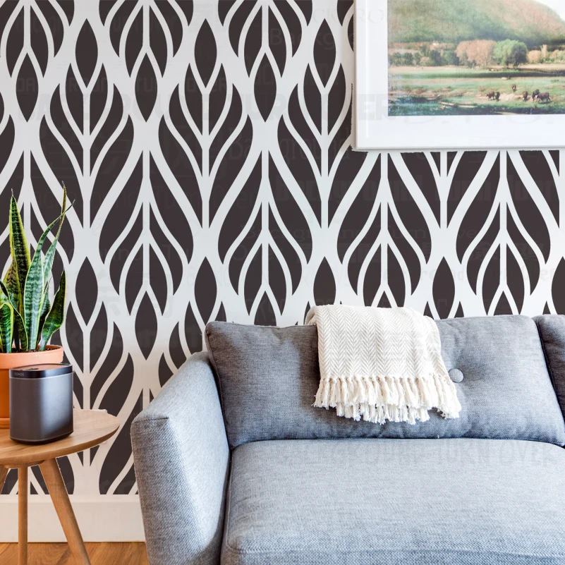 Трафареты 40/60 см лист для декора большие стены большой цветочный шаблон