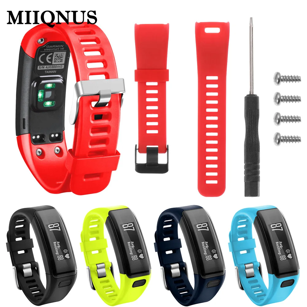 Новинка 2019 1 шт. силиконовый спортивный ремешок MIIQNUS для смарт часов Garmin Vivosmart HR