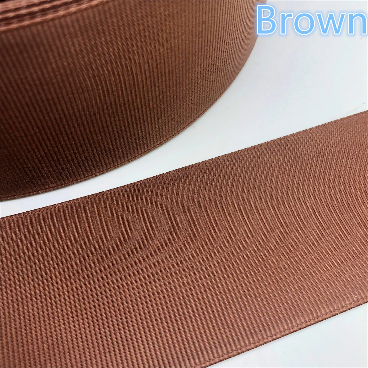 Brown Новинка; 10/15/20/25/40/50 мм Ширина Grosgrain поликлиновый приводной ремень многоцелевые Свадебная вечеринка - Цвет: Brown