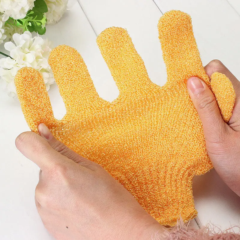 

Bath Shower Clean Exfoliating Gloves Body Scrub Brush Fingers Glove Bath Towel Peeling Mitt Gloves Wash Skin SPA Massage Sponge