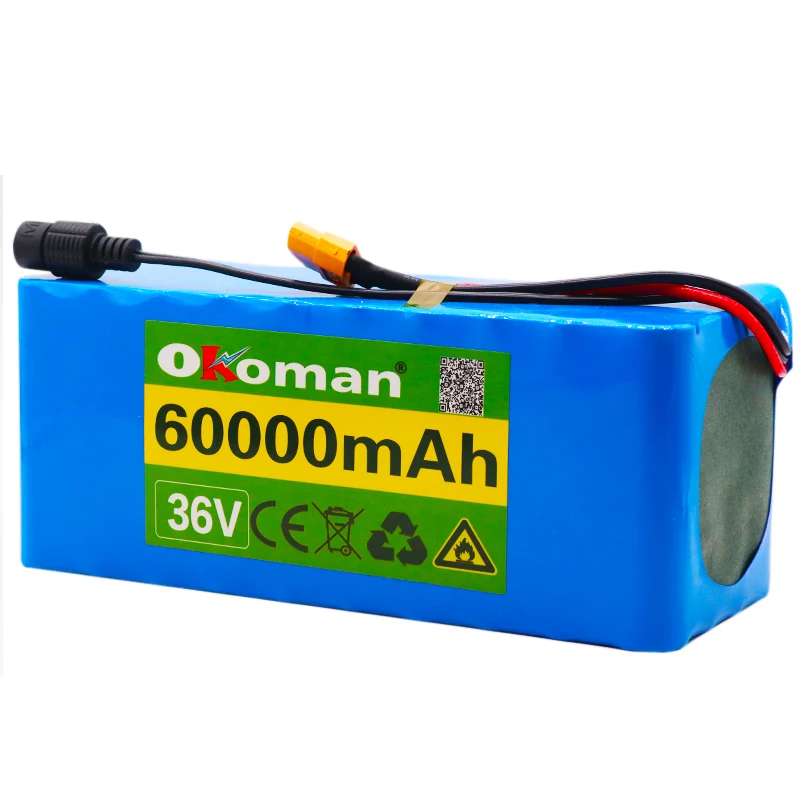 Аккумулятор 36 В 10S4P 60Ah 500 Вт аккумулятор высокой мощности 42 в 60000 мАч для