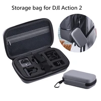 mini carrying case for dji action 2 dual screen combopower combo portable bag storage hard shell box accessories gray