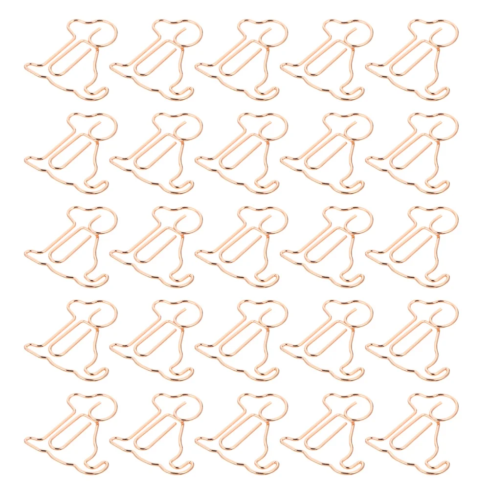 

25pcs Golden Animal Shaped Paper Clips Creative Office Student Clips