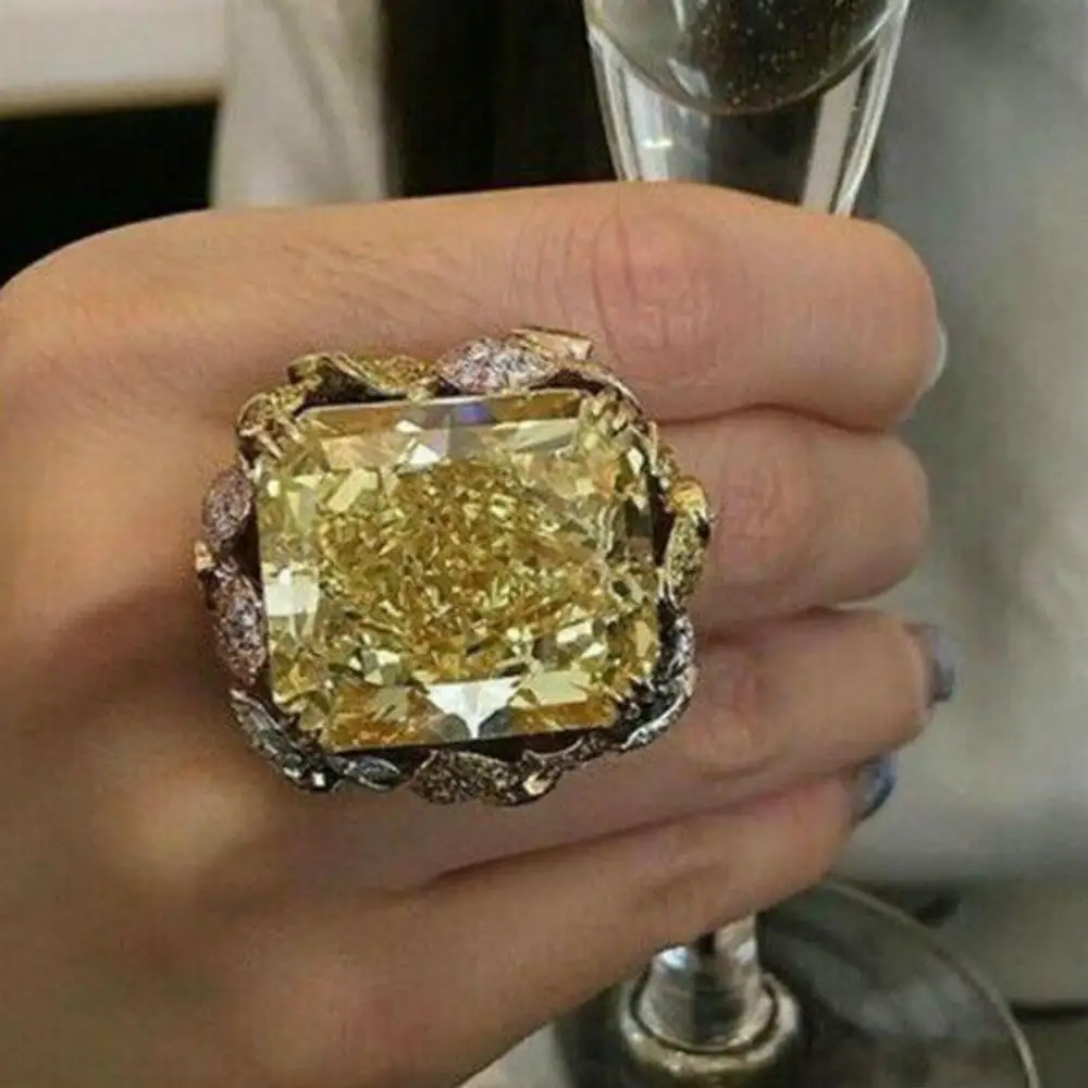 Кольцо из желтого золота для свадебных ювелирных изделий подарок обручальные