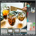 Посуда для напитков, термостойкая двухслойная стеклянная прозрачная кружка для кофе, пива, молока, кружка для бара с индивидуальным подарком