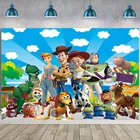 Фотофон с изображением историй игрушек голубое небо белые облака баннер Фотофон для фотосъемки на день рождения реквизит для фотостудии