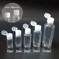 5pcs 5102030ml plastic empty bottles travel lotion liquid bottles dispenser sample refillable conatiners with flip caps