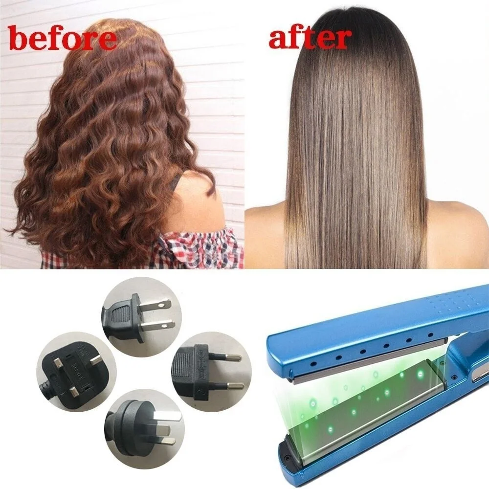 

2 in 1 Fast hair straightener flat iron curler hair straightener Irons 11/4 nano titanium 450F temperature Curling Styling