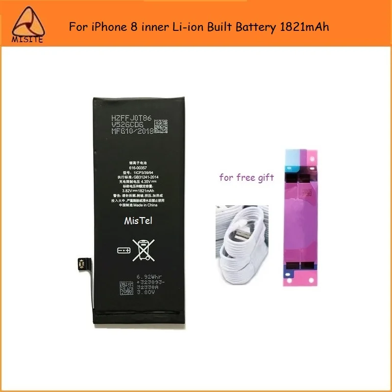 1 шт. новая протестированная батарея для телефона для iPhone 11 Pro Max XSM XR XS X Ten 8 8Plus 8G Внутренняя литий-ионная Встроенная задняя крышка корпуса батареи