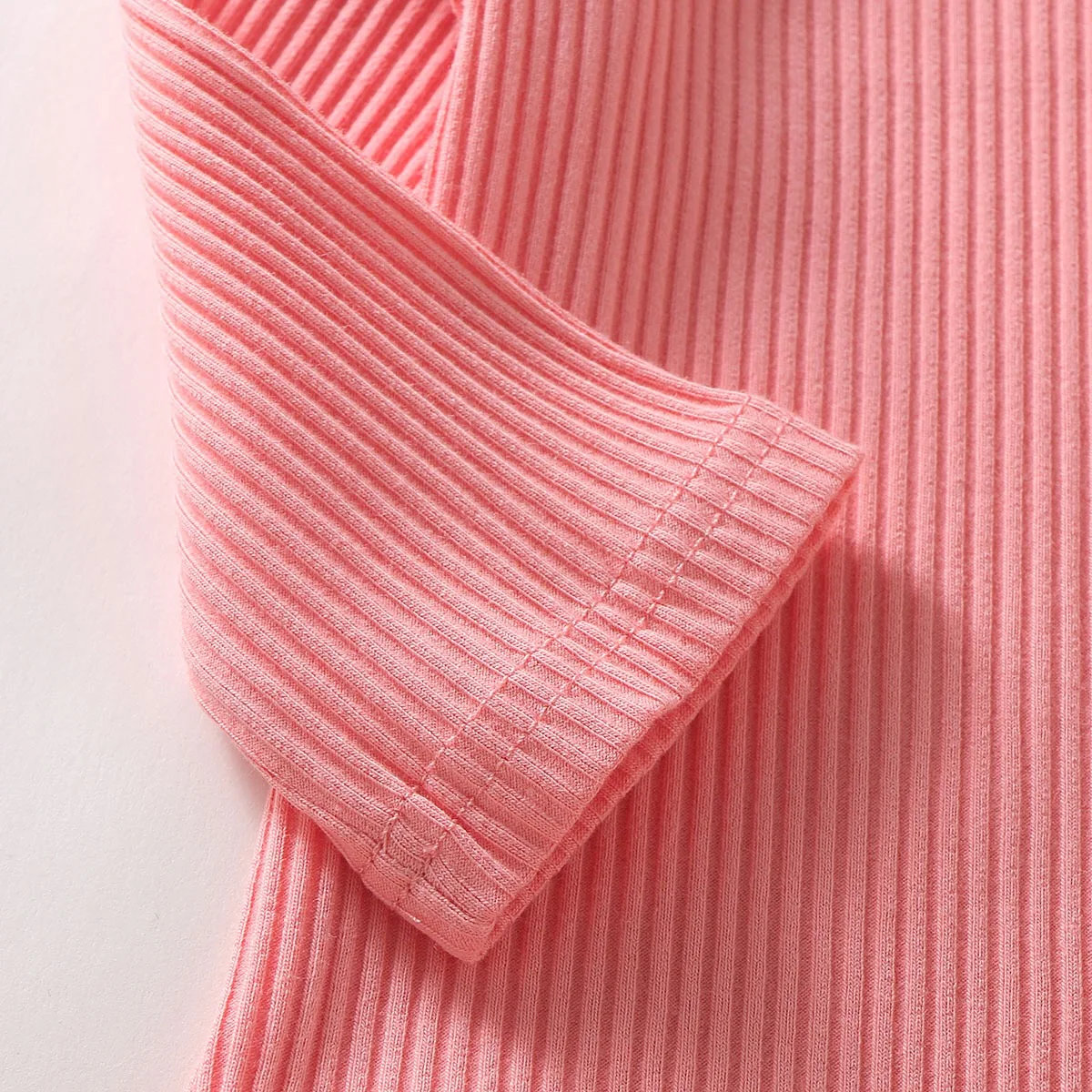 Осенний комплект одежды для маленьких девочек Одноцветный льняной комбинезон с