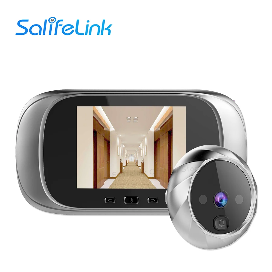 Salifelink 2.8 inch LCD Color Screen Door Camera Digital IR Eye Doorbell Electronic Photo Recording Peephole Viewer | Обустройство