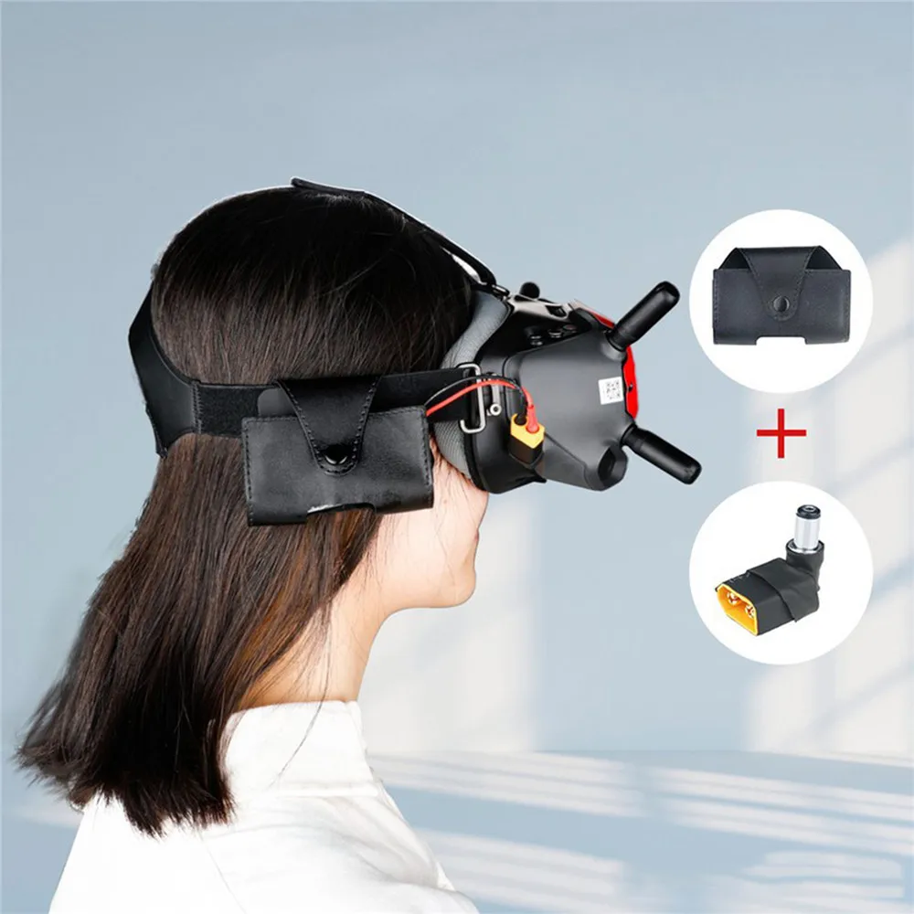 

Wear-resistant Battery Storage Bag T/ XT60 Revolution DC Head/ Cable for DJI FPV V2 Flight Glasses Drone Accessories RCSTQ