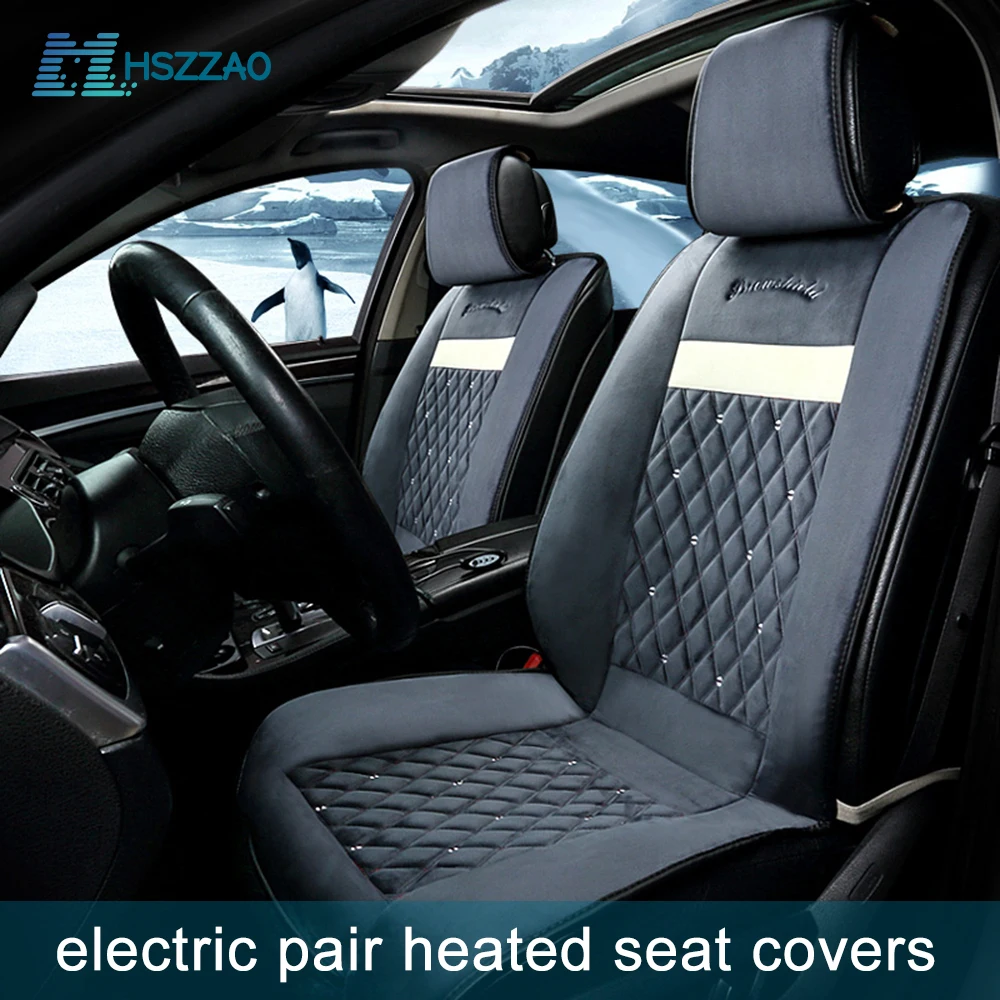 1 шт 12V электрический зимняя флисовая куртка Автомобильная подушка сиденья с