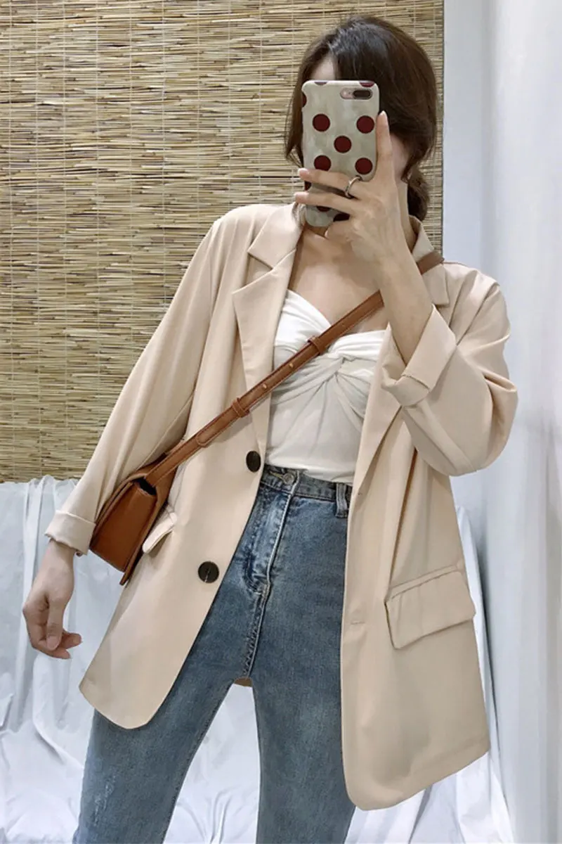 2019 женские блейзеры и куртки больших размеров белый Блейзер Женский