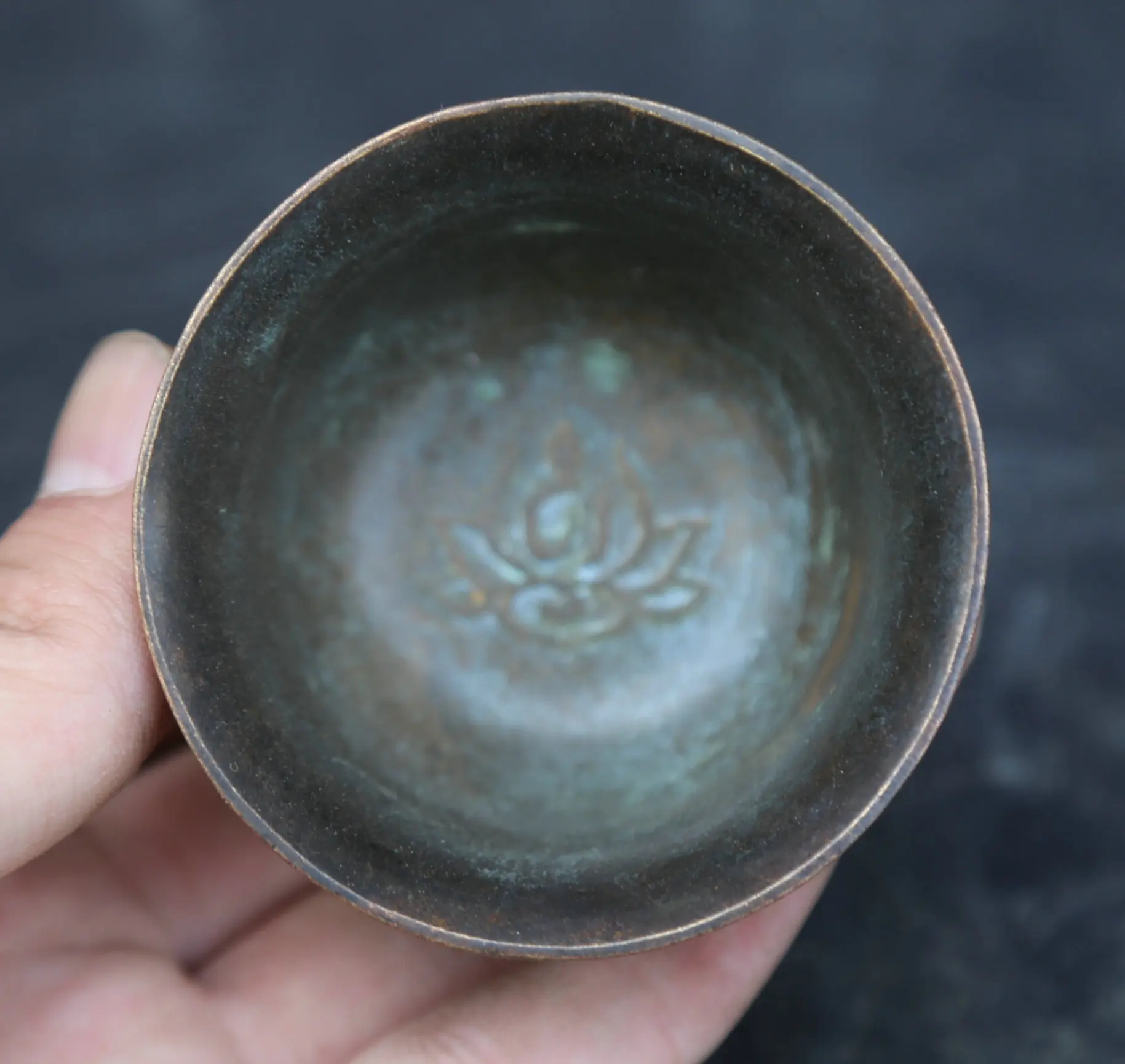 64 мм/2 5 &quotсобирает Китайский Фэншуй Бронзовый Изысканный цветок лотоса рилиево