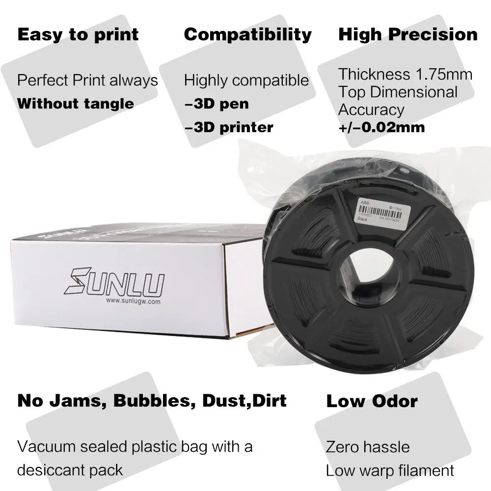

Enotepad ABS 3D Printer Filament 1.75mm 3D Printing Refills Consumables Eco-friendly,no-toxic Material For DIY Model 3d Printing
