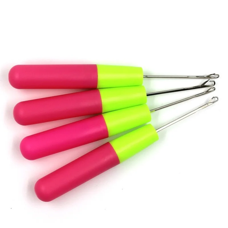 

5 Pcs/lot Plastic Handle Crochet Hook Hair Weave Crochet Needle Wigs Knitting Hair Extensions Styling Repair Tools Braid Craft