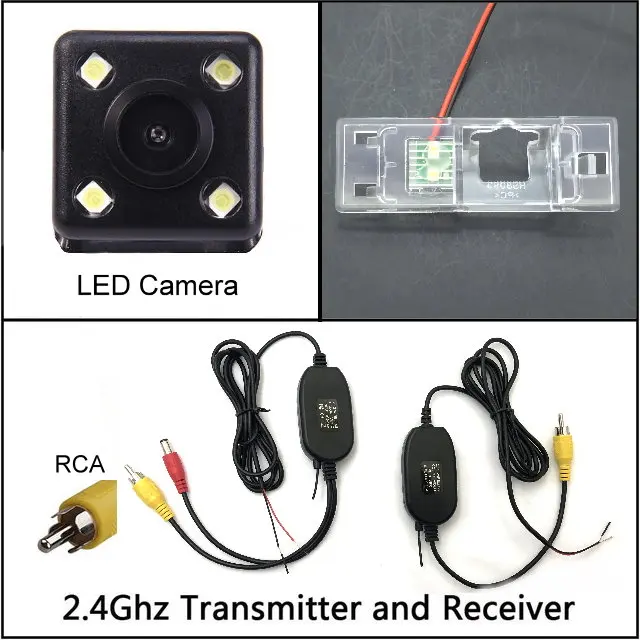 wireless n 4 LED Для Nissan Qashqai J10 j11 Dualis J10 2007- Ночное Видение заднего вида Камера Реверсивный Камера автомобиля Резервное копирование Камера HD CCD автомобиль - Название цвета: wireless n 4 LED