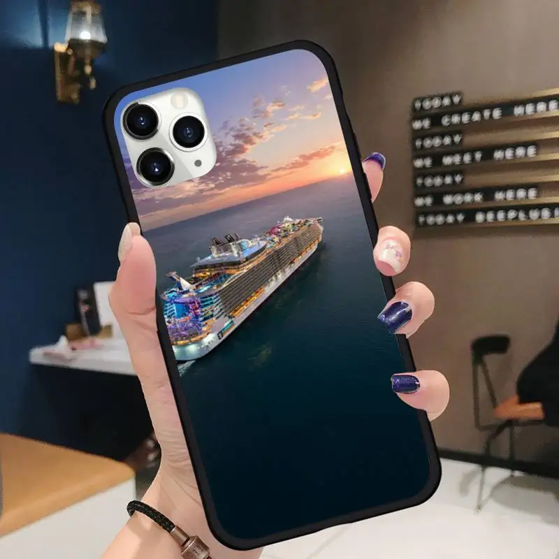 

Luxury cruise ship at sea Phone Case for iPhone 11 12 mini pro XS MAX 8 7 6 6S Plus X 5S SE 2020 XR