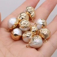 natural white pearl round ball pendant handmade crafts diy necklace bracelet earrings jewelry accessories gift make