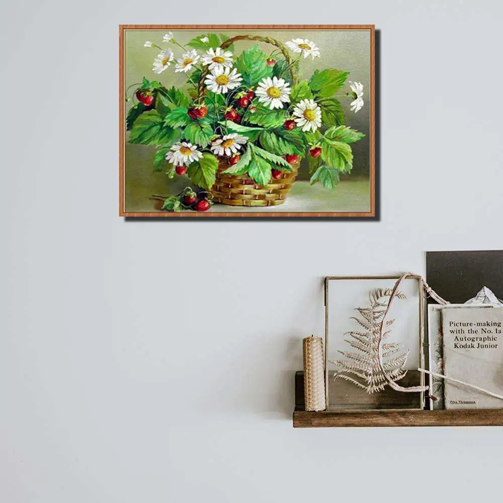 Картина из страз 5D &quotсделай сам&quot вышивка крестиком цветок алмазная настенная