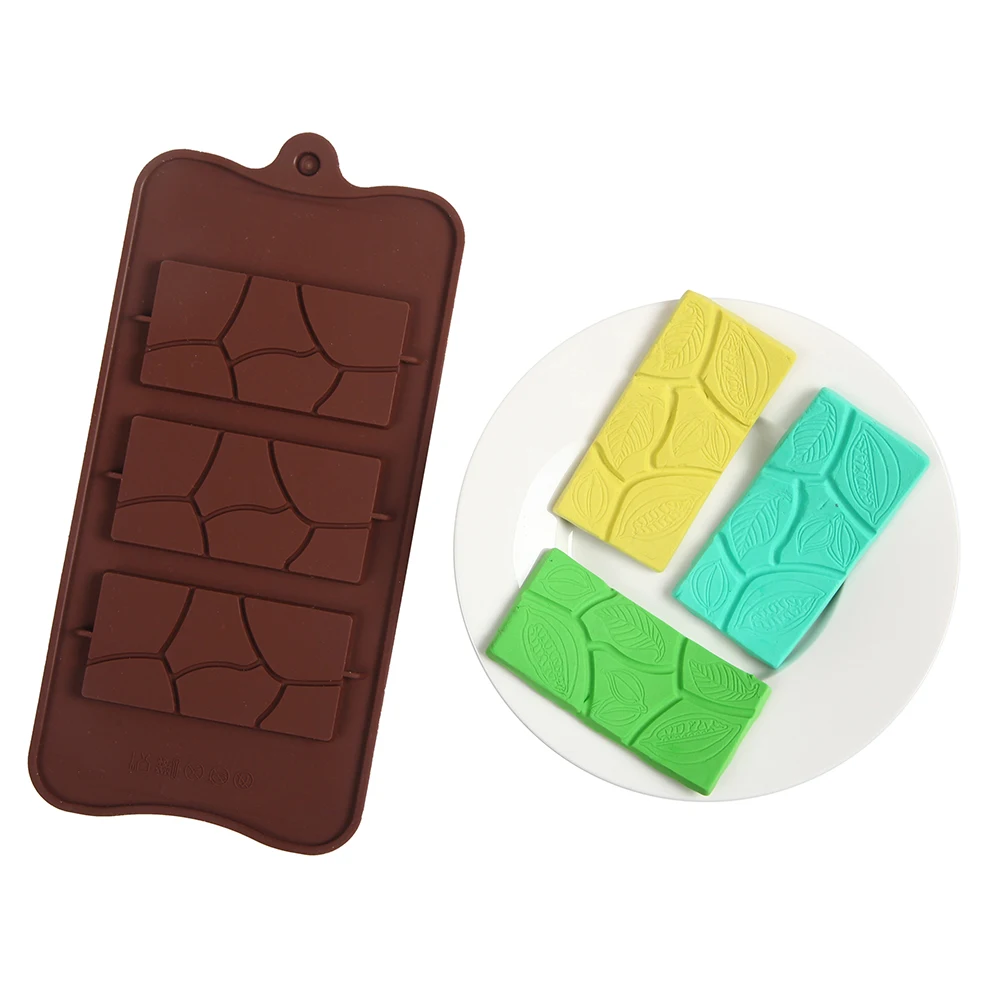 Новая силиконовая форма для шоколада, 3 квадратных инструмента для выпечки, антипригарная силиконовая форма для торта, желейные конфеты, 3D ф...