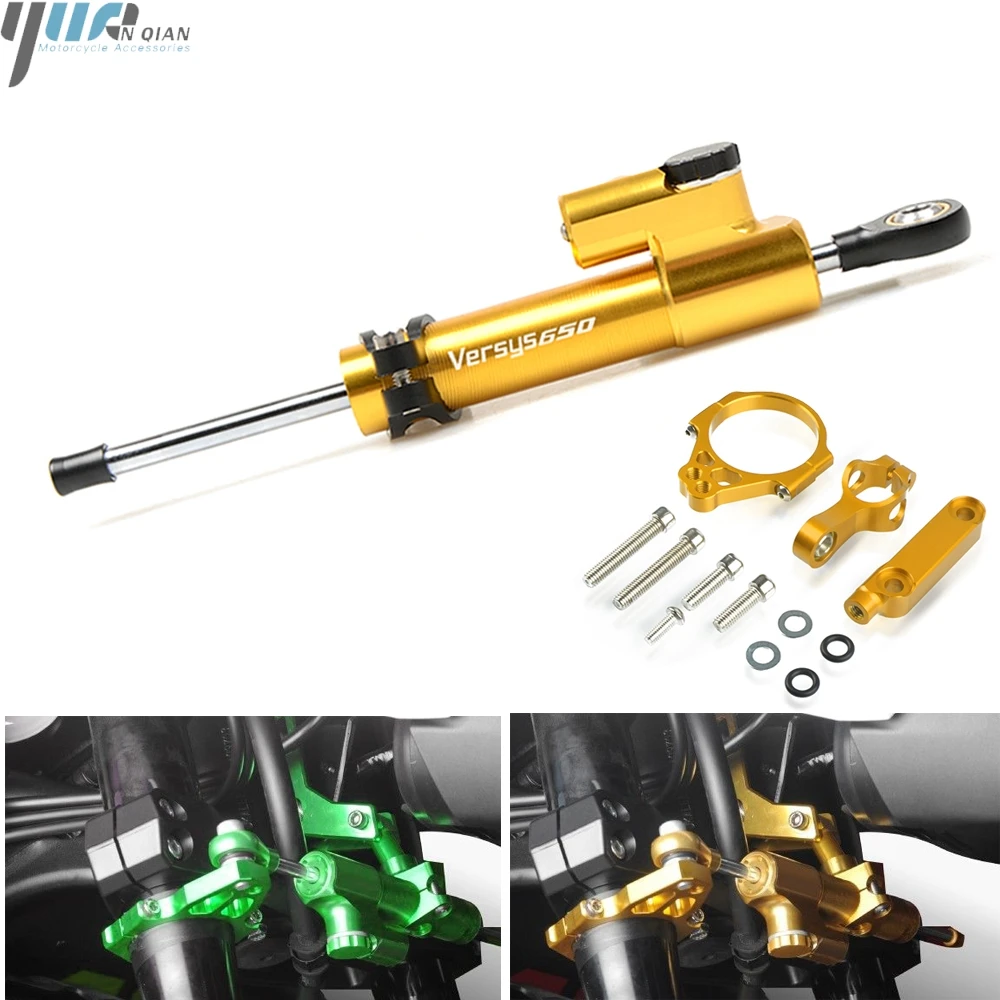 

Aluminum Adjustable Motorcycle Steering Stabilize Damper Bracket Mount Kit For Kawasaki Versys 650 Versys650 2015-2020 2019 2018