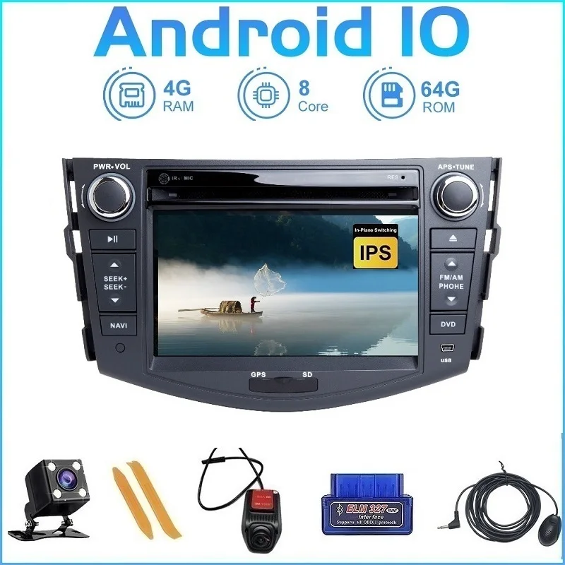 ZLTOOPAI Android 10 для Toyota RAV4 2006 2012 автомобильный мультимедийный плеер GPS навигация DVD