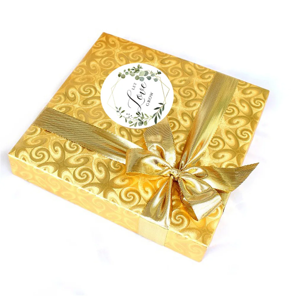 

2021 1.5 inch 500 pcs/roll, wedding flower round label, wedding decoration packaging sticker
