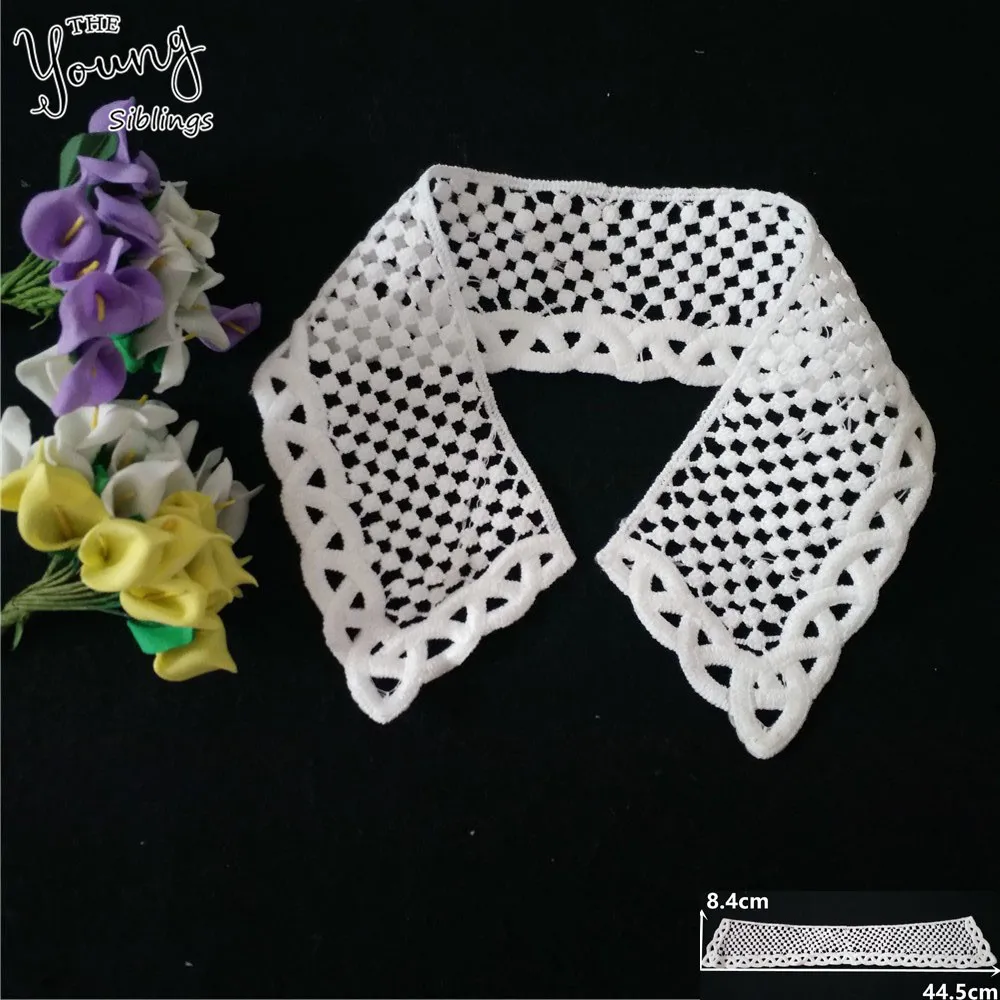 Новое поступление белая вышивка ажурный кружевной воротник сделай сам швейный