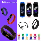 Умные часы M5 для мужчин и женщин, цифровые часы с датчиком сердечного ритма, спортивный смарт-браслет для фитнеса, совместимый с телефонами на базе IOS и Android
