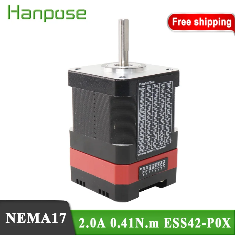Бесплатная доставка ESS42 P0X 40MM 0.41N.M Серводвигатель и привод Гибридный Nema17