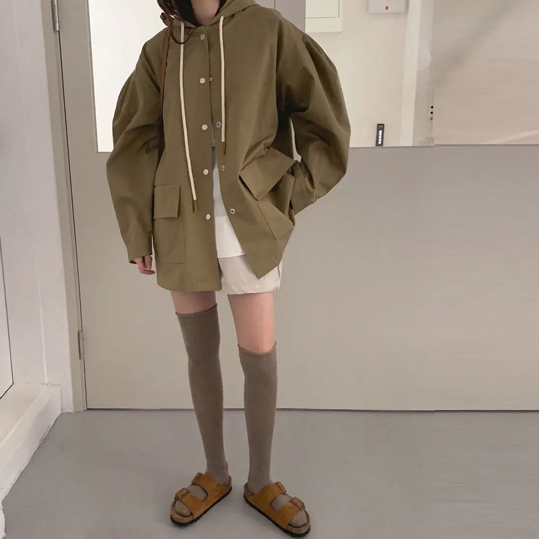 

New Spring Coat Women Oversize Fashion Cashmere Wool Outerwear Female Long Thickening Warm Woolen Overcoat Womens Trench Coats