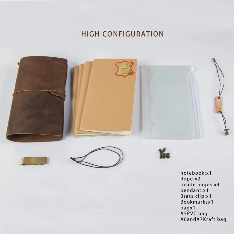 Кожаный винтажный дневник записная книжка пустой корпус струнная твердая