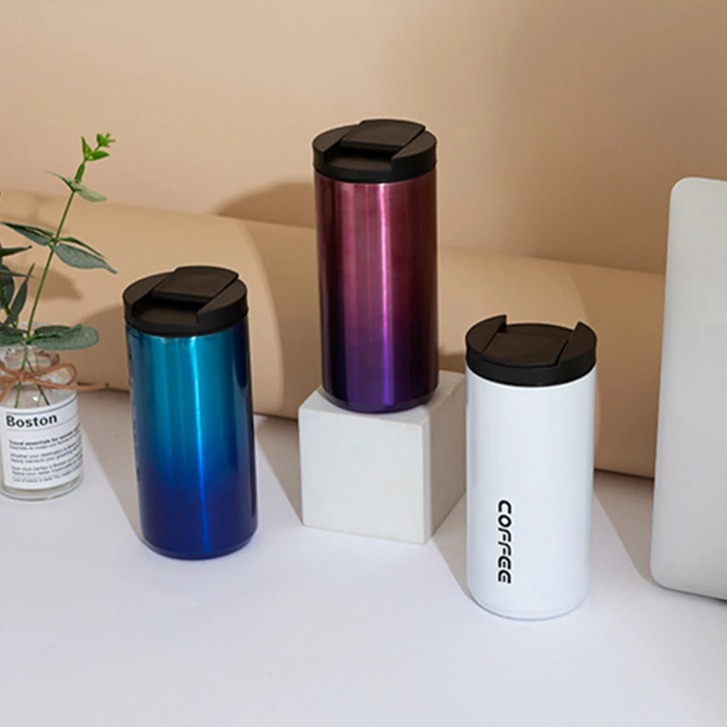 

New Stainless Steel Travel Thermal Mug Reusable Coffee Cup Straight Drinking Car Cups Portable Office Drinkware Gift for Dad