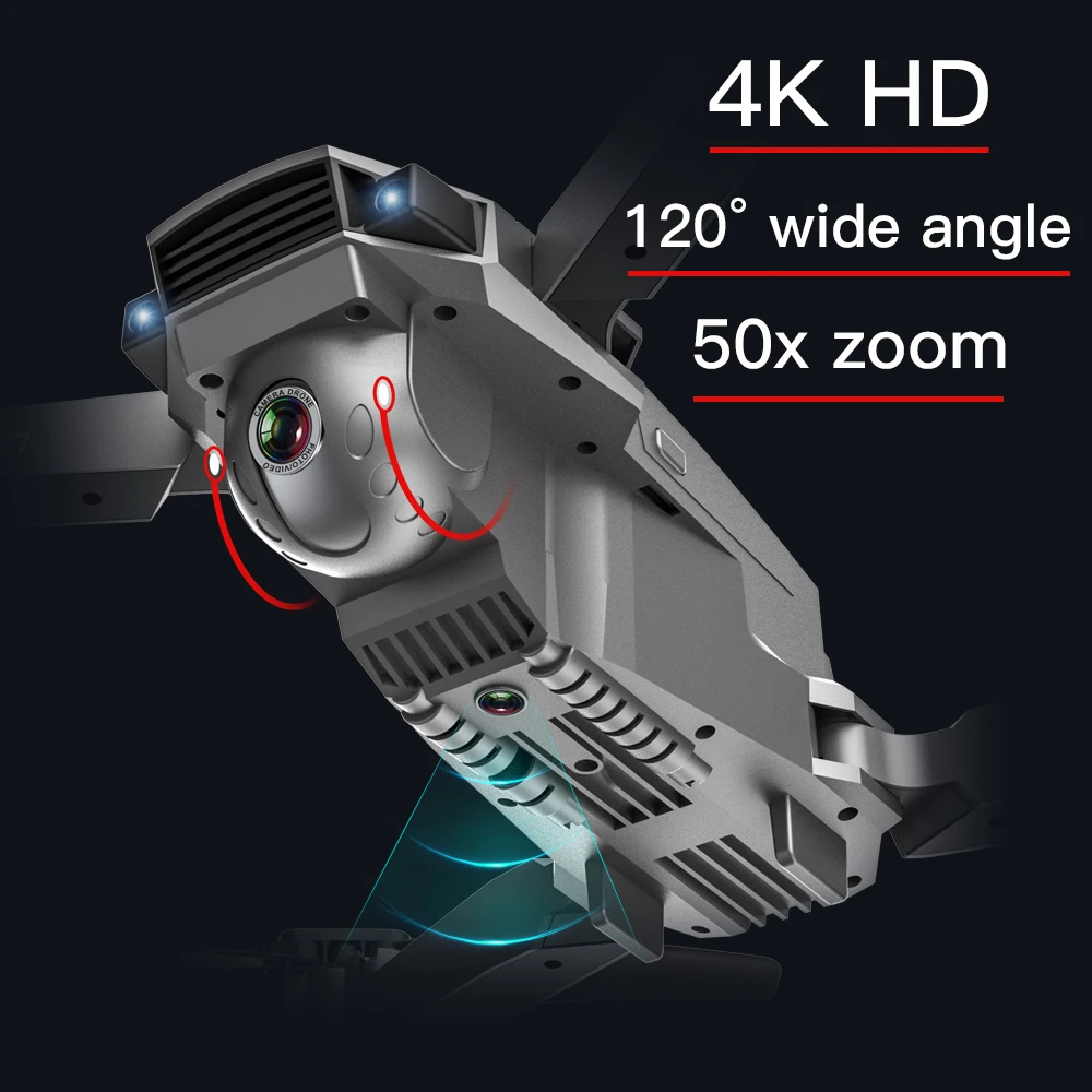 Квадрокоптер с дистанционным управлением SG907 GPS 4K HD 50X зум широкоугольный двойная