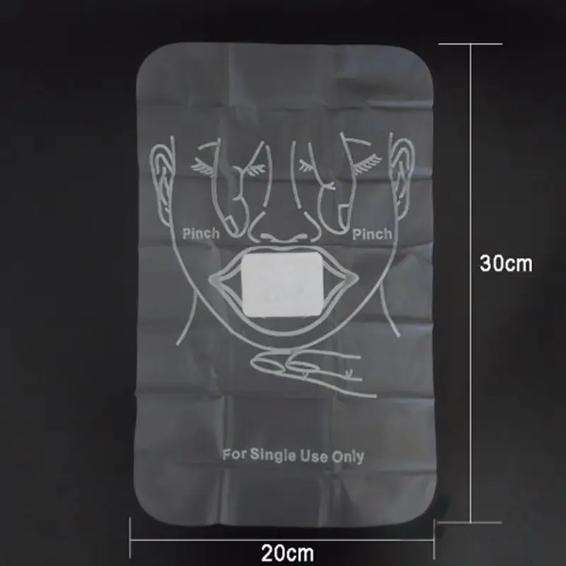 10 шт. прозрачная маска для лица PE одноразовая сумка тренировок аптечка спасения