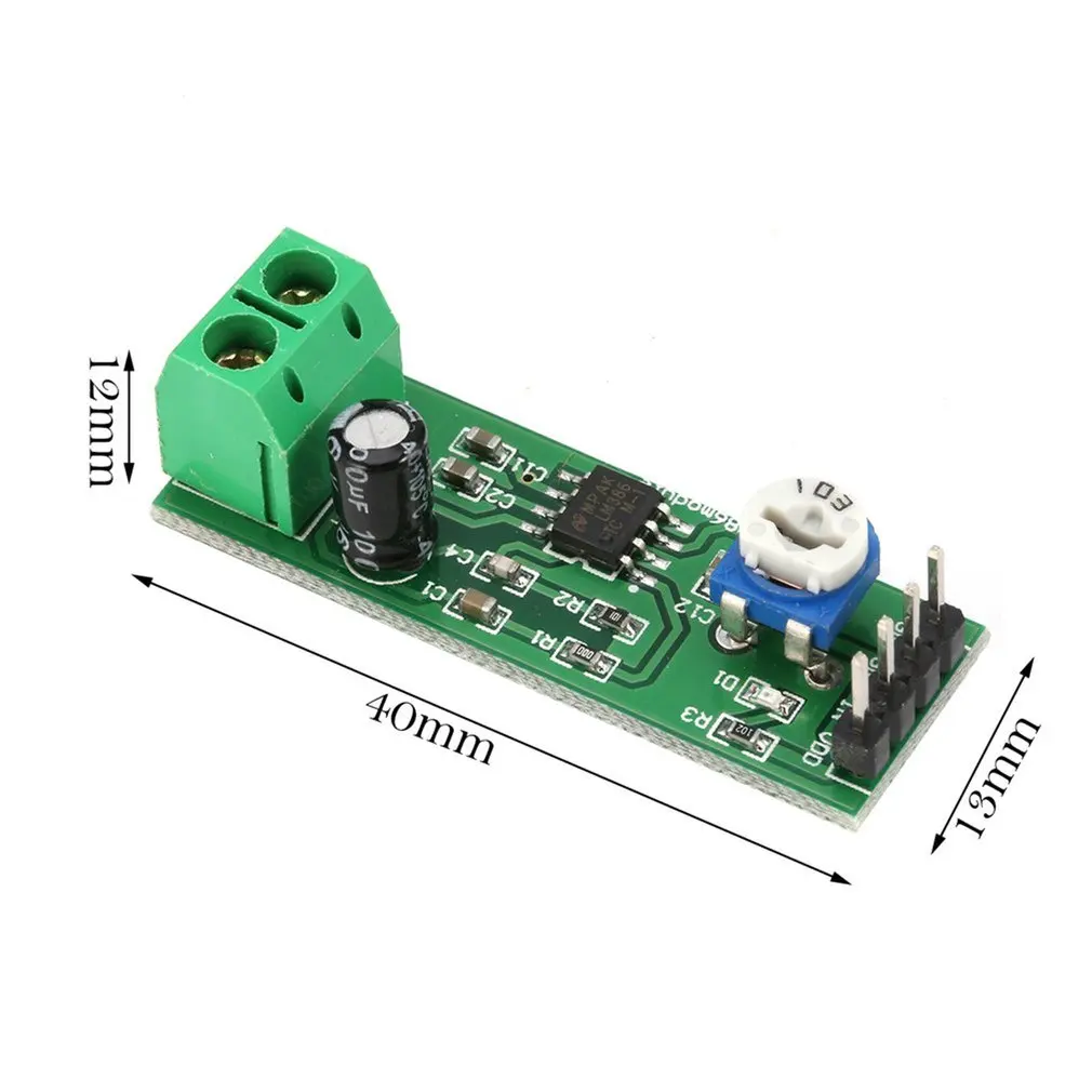 

LM386 Super Mini 200X Power Amplifier Board Module Mono Channel Electronic DIY Tool Audio Amplify Volume Adjustable