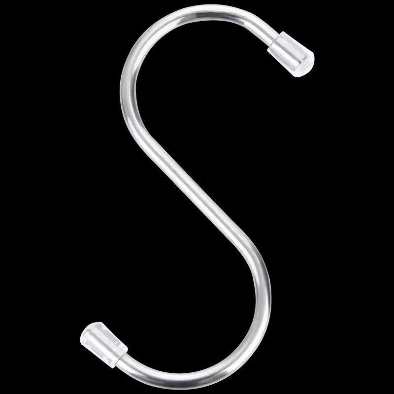 

10Pcs S Hook With Stainless Steel Material Silicone Protective Sleeve Strong Bearing Wall Hanger For Bedroom Kitchen Accessories