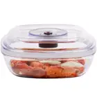 Квадратный вакуумный контейнер GERYON для хранения пищевых продуктов с вакуумным шлангом, большой размер (2 л)