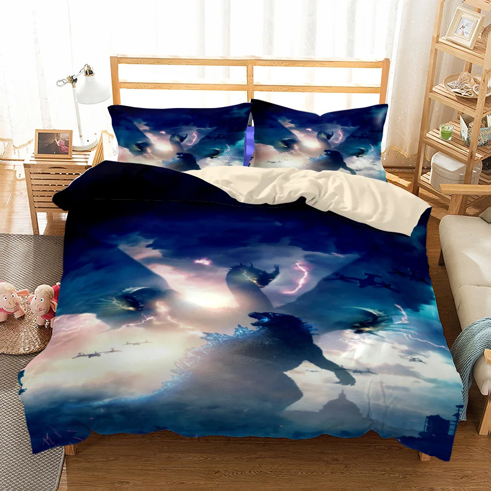 

Monster Comforter Cover Set Kids Teens Boys Duvet Cover Gamer Bedding Set Men Pattern Quilt