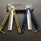 Складной нож-бабочка расческа из нержавеющей стали тренировочная Расческа для стрижки шерсти домашних животных расческа для стрижки собачьей кошки Расческа для удаления волос