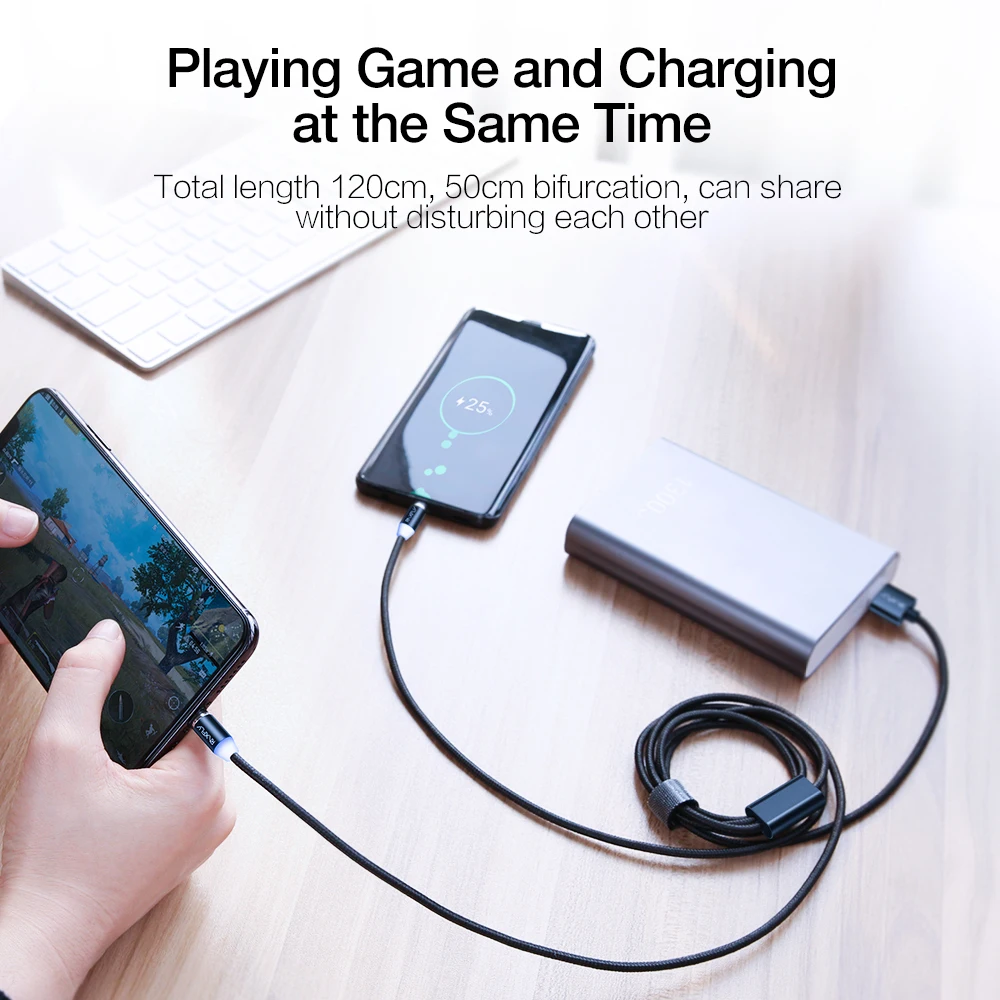 Магнитный USB-кабель RAXFLY 2 в 1 нейлоновый кабель Micro USB Type-C для iPhone 11 X XR 7 8 магнитный C