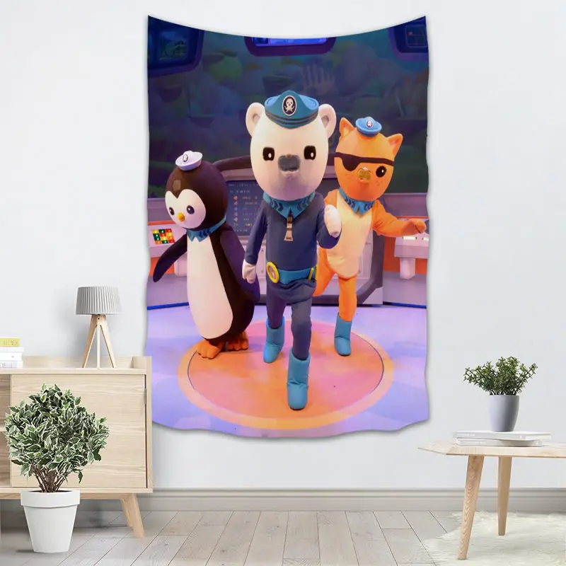 Octonauts аниме гобелен настенный Декор для домашней вечеринки на день рождения украшения тканевые гобелены палатка путешествия спальный коврик - Цвет: 21