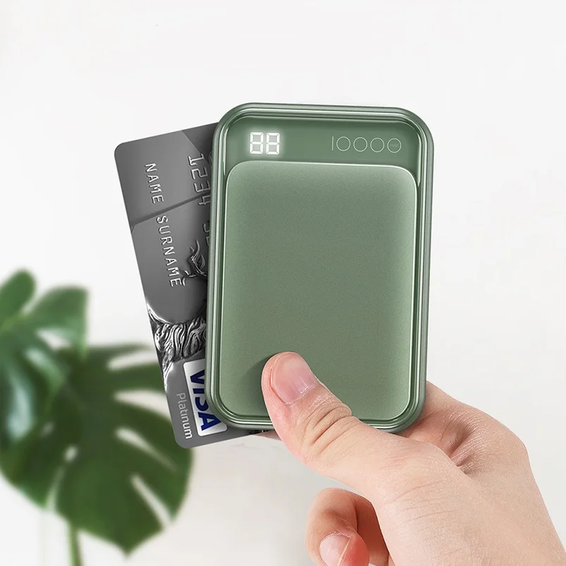 ROCK Mini 18 Вт Тип C Pd QC3.0 внешний аккумулятор 10000 мАч Мини Внешний светодиодный