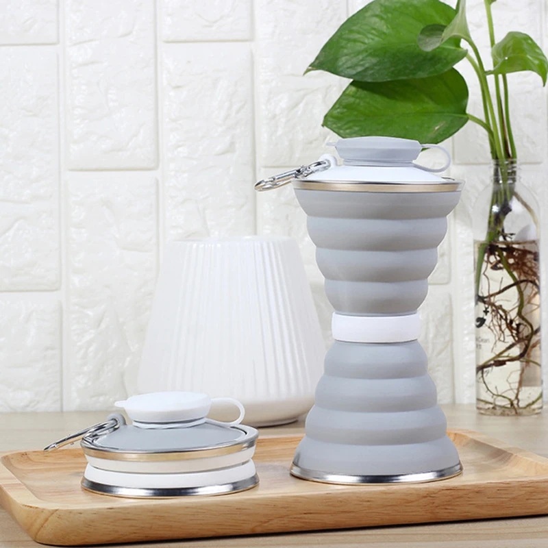 Складной бутылки с водой Портативный многоразовые герметичная силиконовая