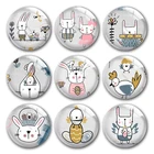 Ручной работы поздравительный Пасхальный Кролик пасхальные яйца цыпленок Круглый Фото Стекло кабошоны демо с плоской задней частью 