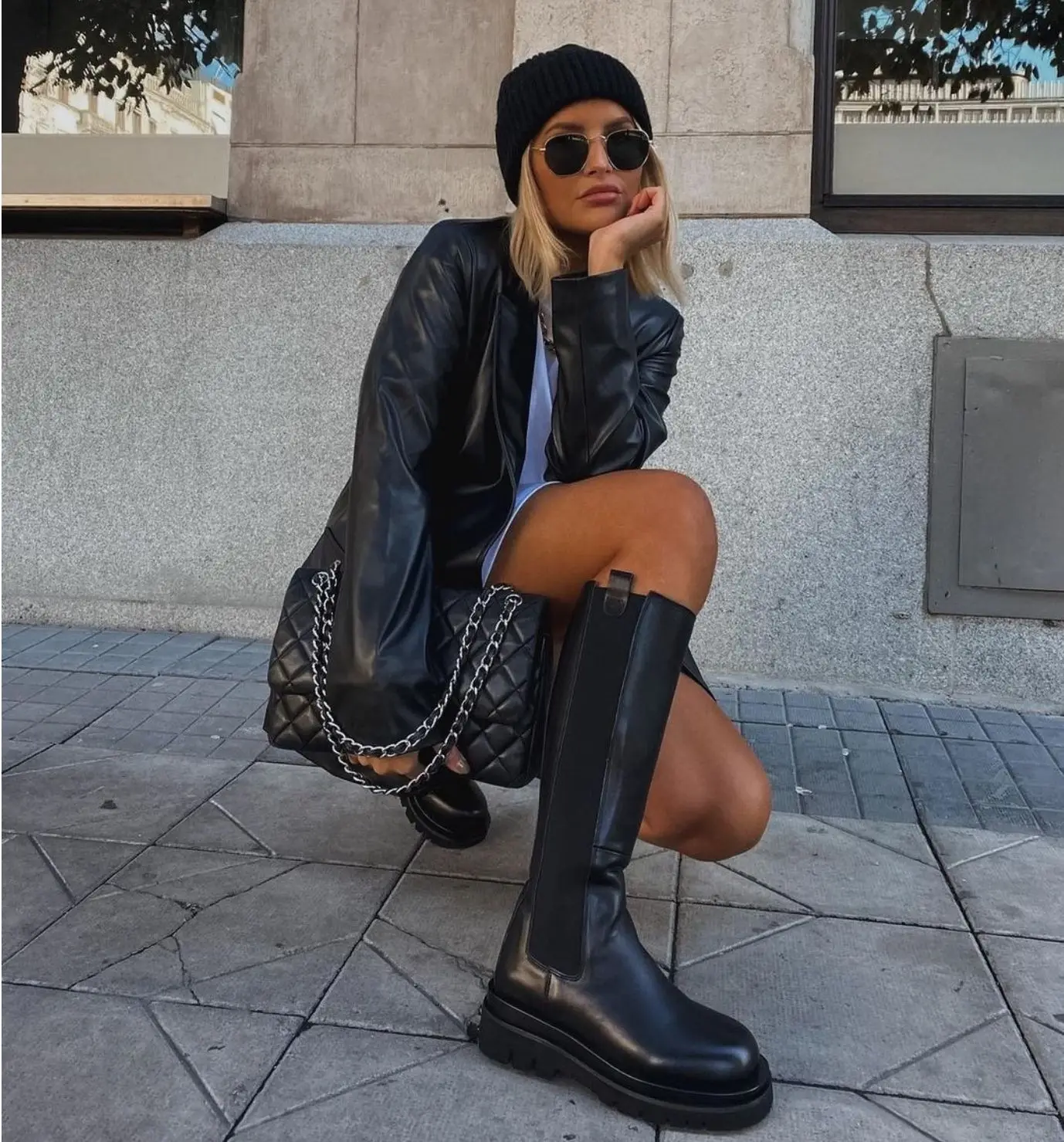 Women's Leather Jacket 2021 Autumn Winter Casual PU Loose Jackets Female Streetwear Spring Fashion Faux Fur black Blazer Coat